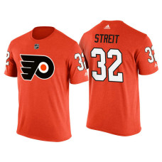 Philadelphia Flyers Orange Mark Streit #32 2018 Adidas New Season Shirsey T-shirt