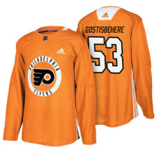 Philadelphia Flyers #53 Orange New Season Practice Shayne Gostisbehere Jersey