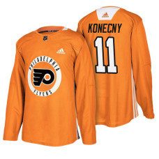 Philadelphia Flyers #11 Orange New Season Practice Travis Konecny Jersey