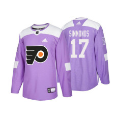 Philadelphia Flyers #17 Wayne Simmonds Purple 2018 Adidas Authentic Hockey Fights Cancer Jersey