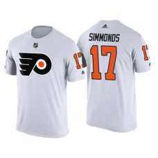 Philadelphia Flyers White Wayne Simmonds #17 2018 Adidas New Season Shirsey T-shirt