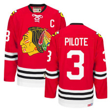 Chicago Blackhawks Pierre Pilote #3 Red Throwback Jersey