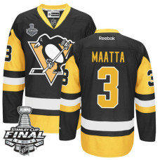 Pittsburgh Penguins Olli Maatta #3 Black 2016 Stanley Cup Alternate Final Bound Jersey