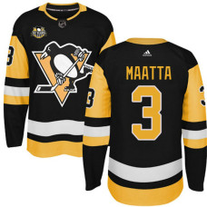 Pittsburgh Penguins #3 Olli Maatta Black Adidas Home Premier Jersey