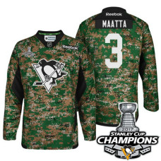 Pittsburgh Penguins #3 Olli Maatta Camo 2017 Stanley Cup Champions Military Appreciation Premier Jersey