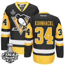 Pittsburgh Penguins Tom Kuhnhackl #34 Black 2016 Stanley Cup Alternate Final Bound Jersey