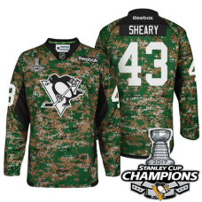 Pittsburgh Penguins #43 Conor Sheary Camo 2017 Stanley Cup Champions Military Appreciation Premier Jersey