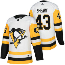 Pittsburgh Penguins #43 Conor Sheary White 2018 Season Authentic Team Away Jersey