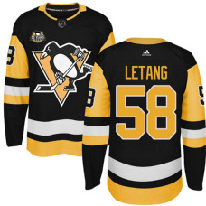 Pittsburgh Penguins #58 Kris Letang Black Adidas Home Premier Jersey