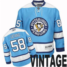 Pittsburgh Penguins #58 Kris Letang Blue CCM Third Premier Vintage Jersey