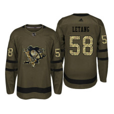 Pittsburgh Penguins #58 Kris Letang Camo Salute To Service Jersey