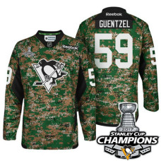 Pittsburgh Penguins #59 Jake Guentzel Camo 2017 Stanley Cup Champions Military Appreciation Premier Jersey