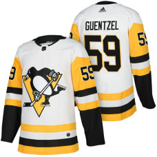 Pittsburgh Penguins #59 Jake Guentzel White 2018 Season Authentic Team Away Jersey