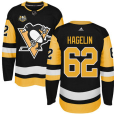 Pittsburgh Penguins #62 Carl Hagelin Black Adidas Home Premier Jersey