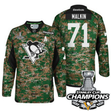 Pittsburgh Penguins #71 Evgeni Malkin Camo 2017 Stanley Cup Champions Military Appreciation Premier Jersey