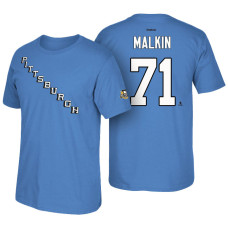 Pittsburgh Penguins #71 Evgeni Malkin Light Blue 50th Anniversary T-shirt