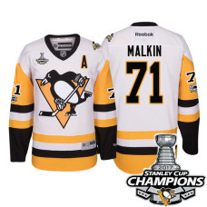 Pittsburgh Penguins #71 Evgeni Malkin White 2017 Stanley Cup Champions Premier Jersey