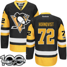 Pittsburgh Penguins #72 Patric Hornqvist Black 2017 Anniversary Patch Player Jersey