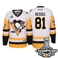 Pittsburgh Penguins #81 Phil Kessel White 2017 Stanley Cup Champions Premier Jersey