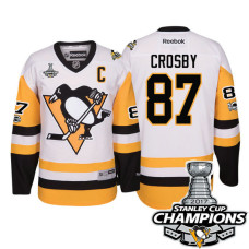 Pittsburgh Penguins #87 Sidney Crosby White 2017 Stanley Cup Champions Premier Jersey