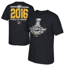 Pittsburgh Penguins Black 2016 Stanley Cup Champions T-Shirt