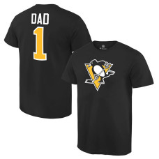 Pittsburgh Penguins Black Number One Dad T-Shirt