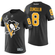 Pittsburgh Penguins #8 Brian Dumoulin Black 2017 Stanley Cup Champions Limited T-shirt