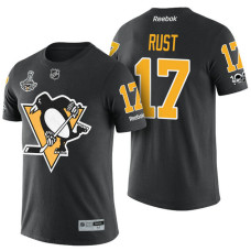 Pittsburgh Penguins #17 Bryan Rust Black 2017 Stanley Cup Champions Limited T-shirt