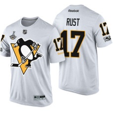 Pittsburgh Penguins #17 Bryan Rust White 2017 Stanley Cup Champions Limited T-shirt