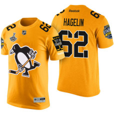 Pittsburgh Penguins #62 Carl Hagelin Gold 2017 Stanley Cup Champions Limited T-shirt With Stadium Series