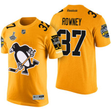 Pittsburgh Penguins #37 Carter Rowney Gold 2017 Stanley Cup Champions Limited T-shirt With Stadium Series