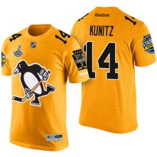 Pittsburgh Penguins #14 Chris Kunitz Gold 2017 Stanley Cup Champions Limited T-shirt With Stadium Series