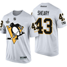 Pittsburgh Penguins #43 Conor Sheary White 2017 Stanley Cup Champions Limited T-shirt