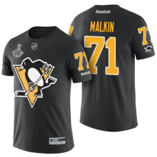 Pittsburgh Penguins #71 Evgeni Malkin Black 2017 Stanley Cup Champions Limited T-shirt