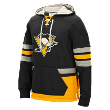 Pittsburgh Penguins Black Fleece Lace Pullover Hoodie