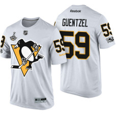 Pittsburgh Penguins #59 Jake Guentzel White 2017 Stanley Cup Champions Limited T-shirt