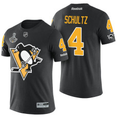 Pittsburgh Penguins #4 Justin Schultz Black 2017 Stanley Cup Champions Limited T-shirt