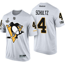 Pittsburgh Penguins #4 Justin Schultz White 2017 Stanley Cup Champions Limited T-shirt