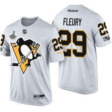 Pittsburgh Penguins #29 Marc-Andre Fleury White 2017 Stanley Cup Champions Limited T-shirt