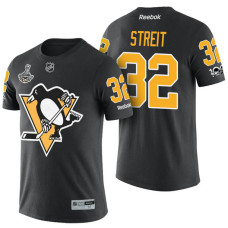 Pittsburgh Penguins #32 Mark Streit Black 2017 Stanley Cup Champions Limited T-shirt