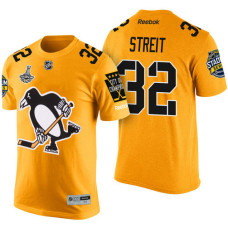 Pittsburgh Penguins #32 Mark Streit Gold 2017 Stanley Cup Champions Limited T-shirt With Stadium Series