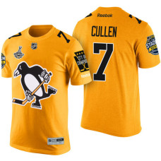 Pittsburgh Penguins #7 Matt Cullen Gold 2017 Stanley Cup Champions Limited T-shirt With Stadium Series