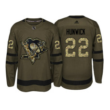 Pittsburgh Penguins #22 Matt Hunwick Camo Salute To Service Jersey