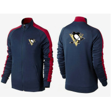 Pittsburgh Penguins Navy Blue Full-Zip One Color Team Hoodie