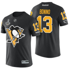 Pittsburgh Penguins #13 Nick Bonino Black 2017 Stanley Cup Champions Limited T-shirt