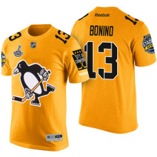 Pittsburgh Penguins #13 Nick Bonino Gold 2017 Stanley Cup Champions Limited T-shirt With Stadium Series