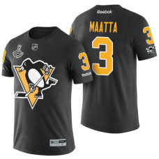 Pittsburgh Penguins #3 Olli Maatta Black 2017 Stanley Cup Champions Limited T-shirt