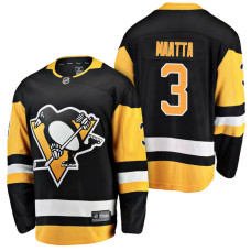 Pittsburgh Penguins #3 Breakaway Player Olli Maatta Jersey Black