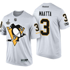 Pittsburgh Penguins #3 Olli Maatta White 2017 Stanley Cup Champions Limited T-shirt