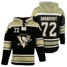 Pittsburgh Penguins #72 Patric Hornqvist Black Throwback Pullover Hoodie